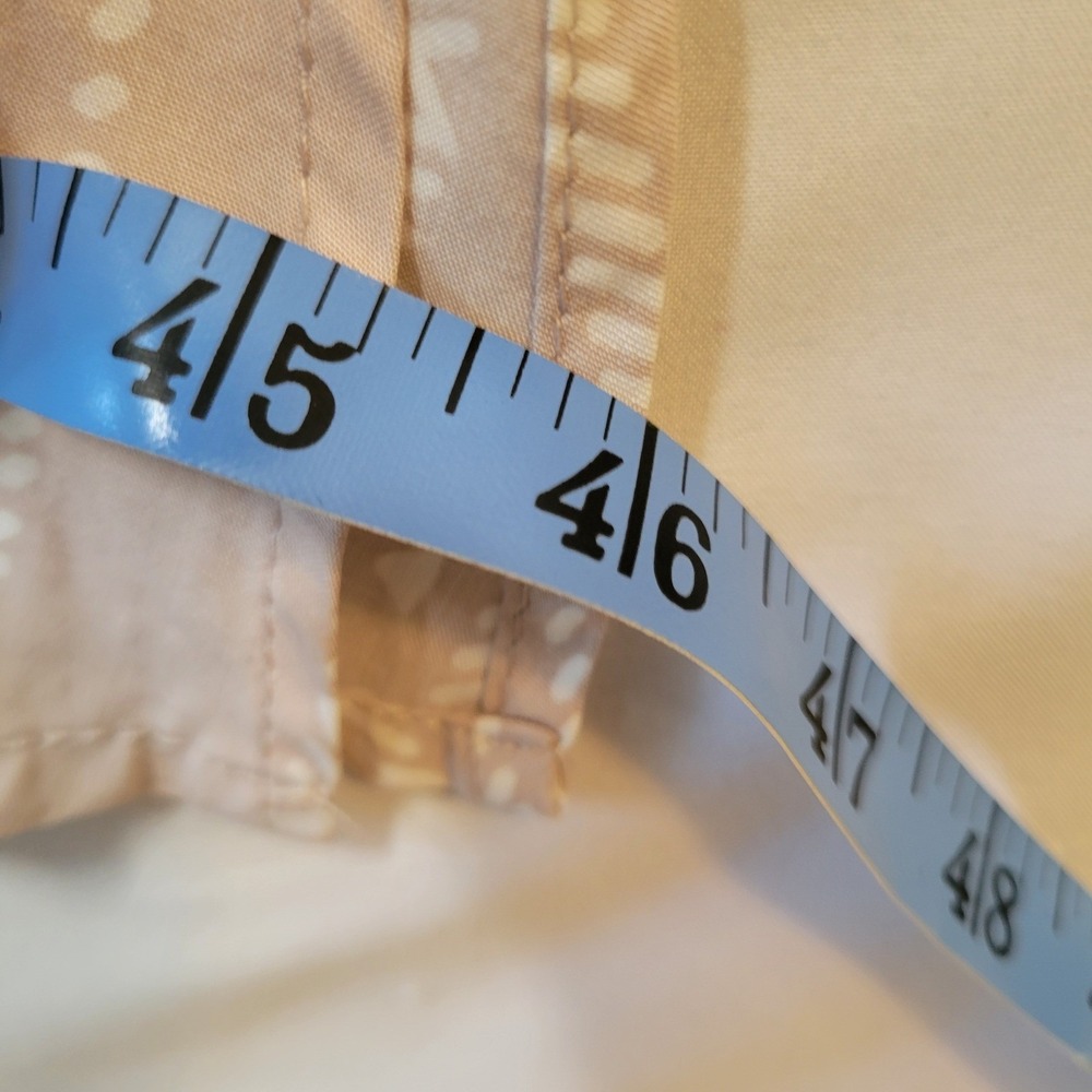 Forever 21 Women's Large Maxi Skirt Beige White Geometric Smocked Waist Boho Flo - Picture 9 of 16